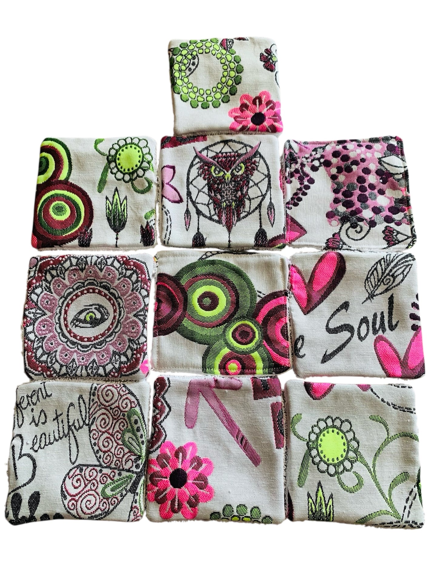 Lot de 10 lingettes lavables