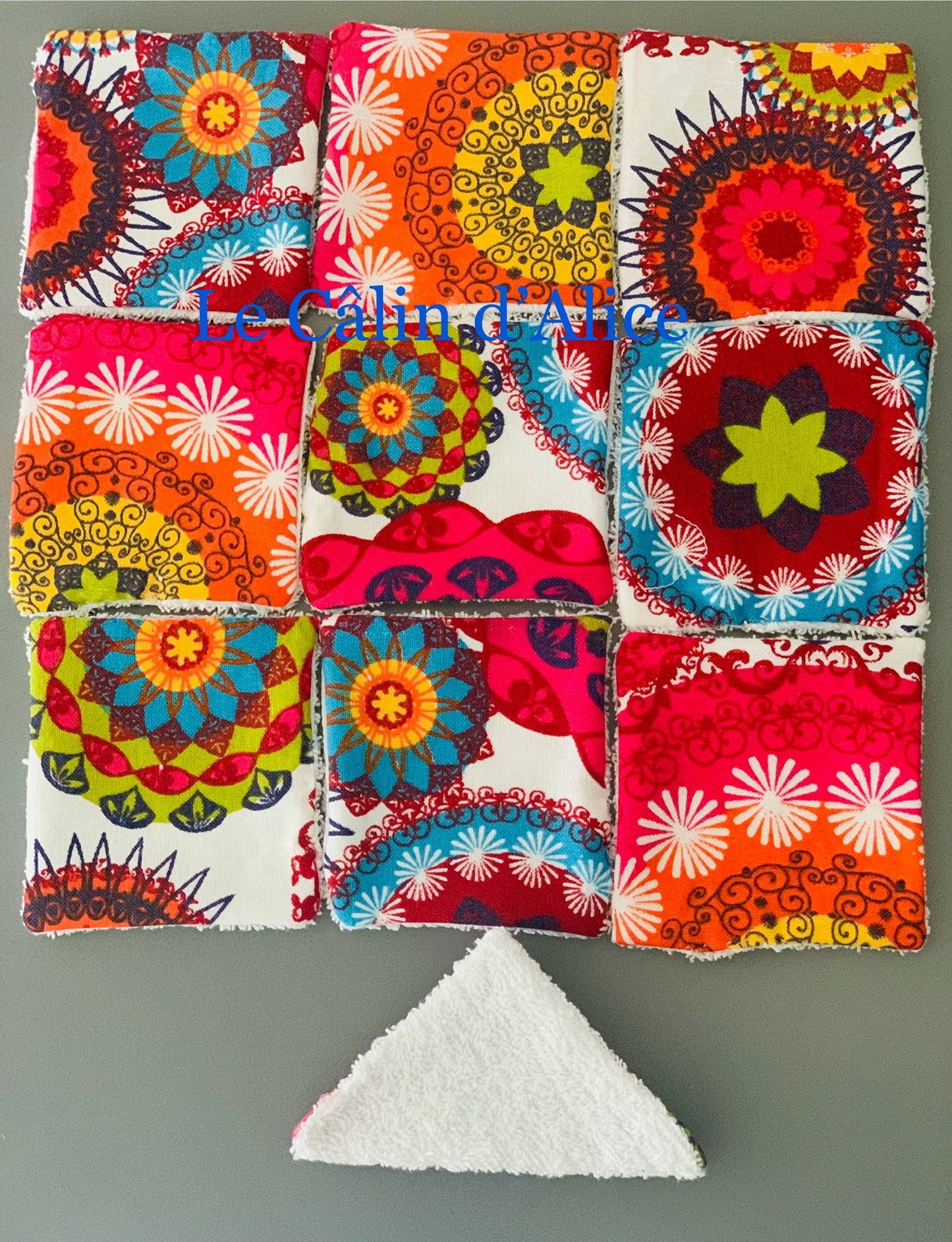 Lot de 10 lingettes lavables