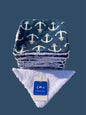 Lot de 10 lingettes lavables – imprimé marin