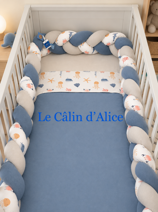 Ensemble tresse de lit + couverture assortie