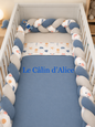 Ensemble tresse de lit + couverture assortie