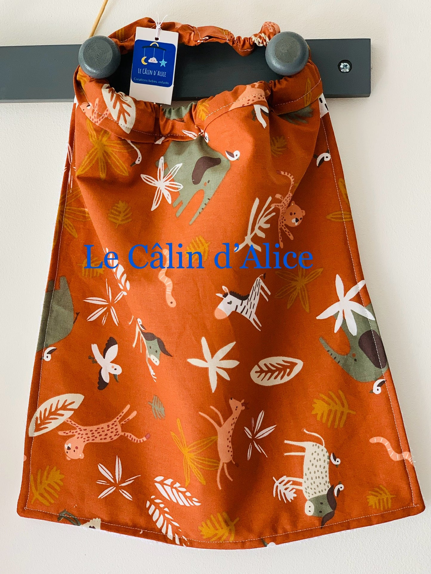 Bavoir élastique motif animaux - bavoir Cantine