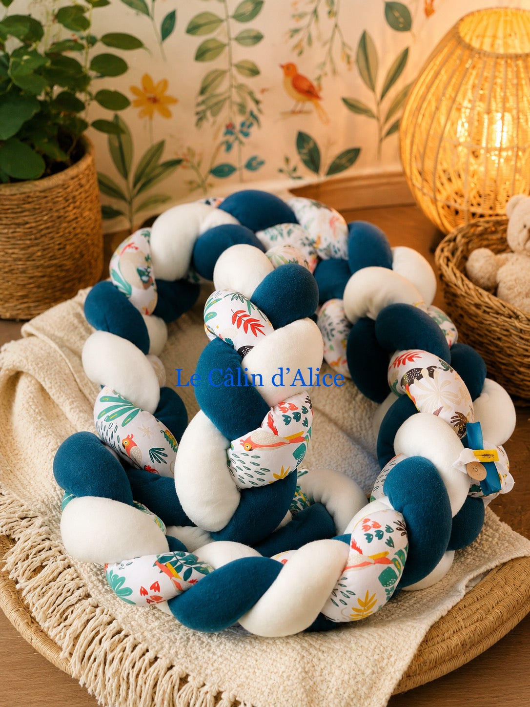Tresse de lit 3 brins motif jungle