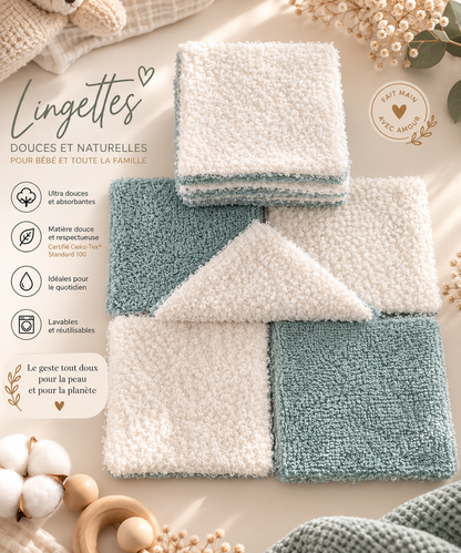 Lingettes bouclette blanc