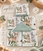 Lingettes lavable bébé motif animaux de la forêt