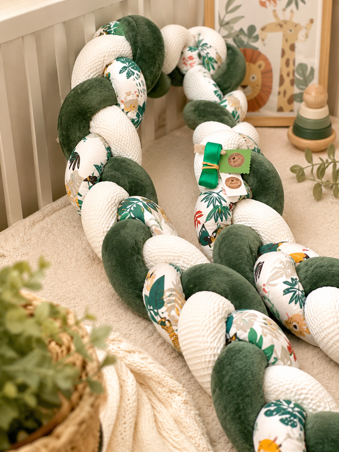 Tresse de lit 3 brins motif jungle