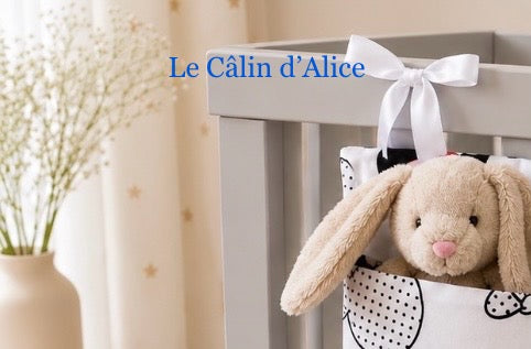 Range Doudou Bébé motif Minnie – Organisateur de Lit Fait Main | Cadeau Naissance