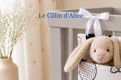 Range Doudou Bébé motif Minnie – Organisateur de Lit Fait Main | Cadeau Naissance