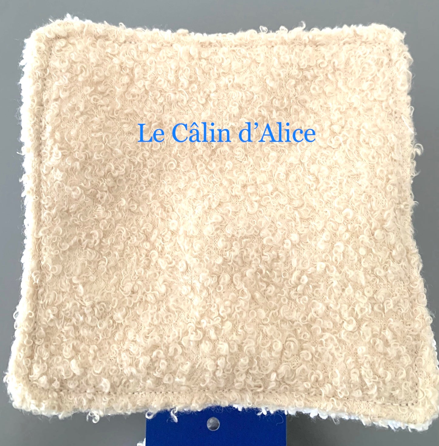 Lingettes lavables bébé motif tissu à bouclette