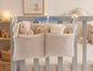 Range Doudou Bébé ultra doux couleur beige  – Organisateur de Lit Fait Main | Cadeau Naissance