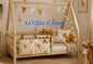 Range Doudou Bébé Motif Girafe – Organisateur de Lit Fait Main | Cadeau Naissance