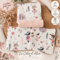 Lot de lingettes bébé réutilisables en coton éponge rose