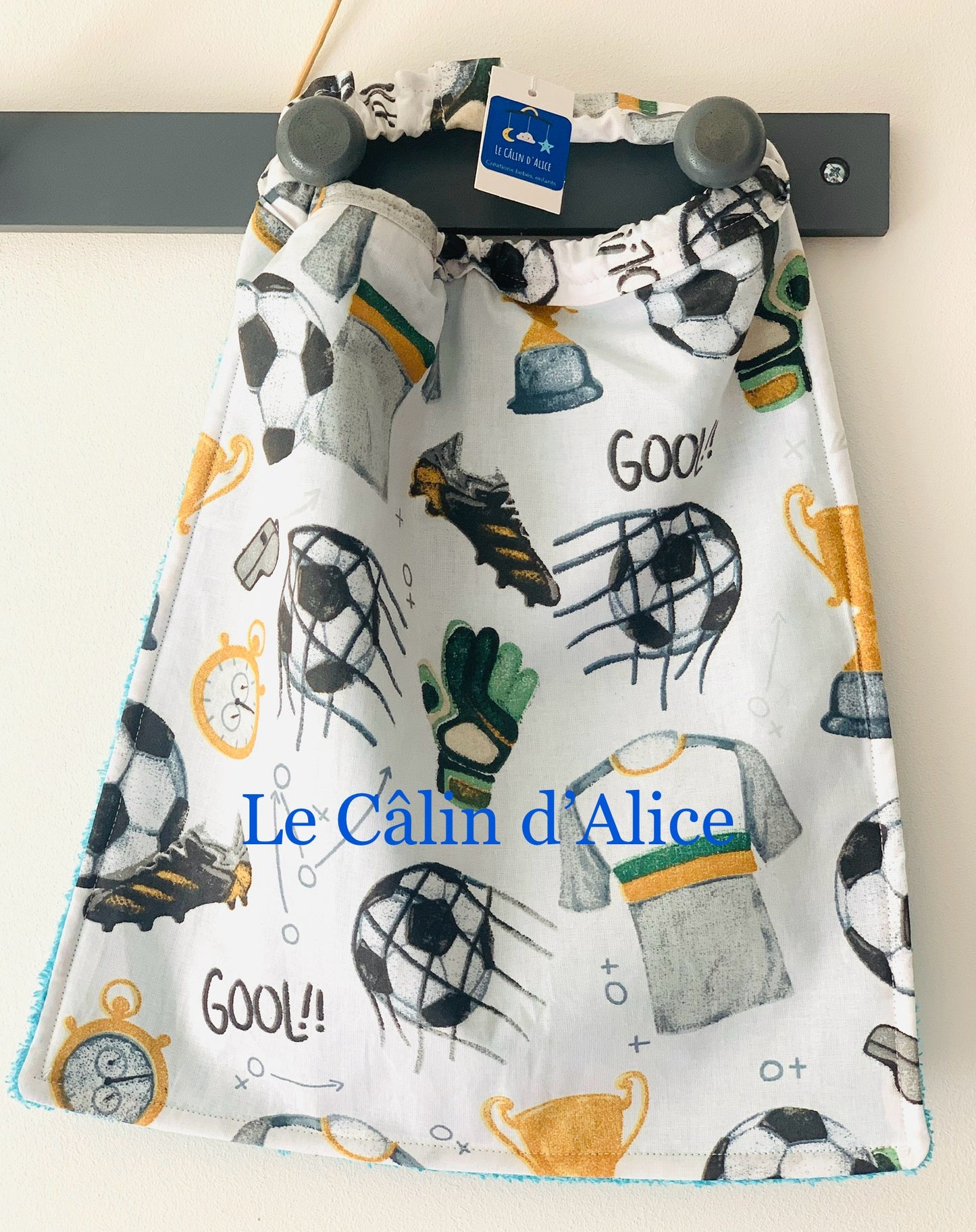 Bavoir élastique motif Foot - bavoir cantine
