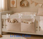 Range Doudou Bébé Motif Vichy Beige – Organisateur de Lit Fait Main | Cadeau Naissance