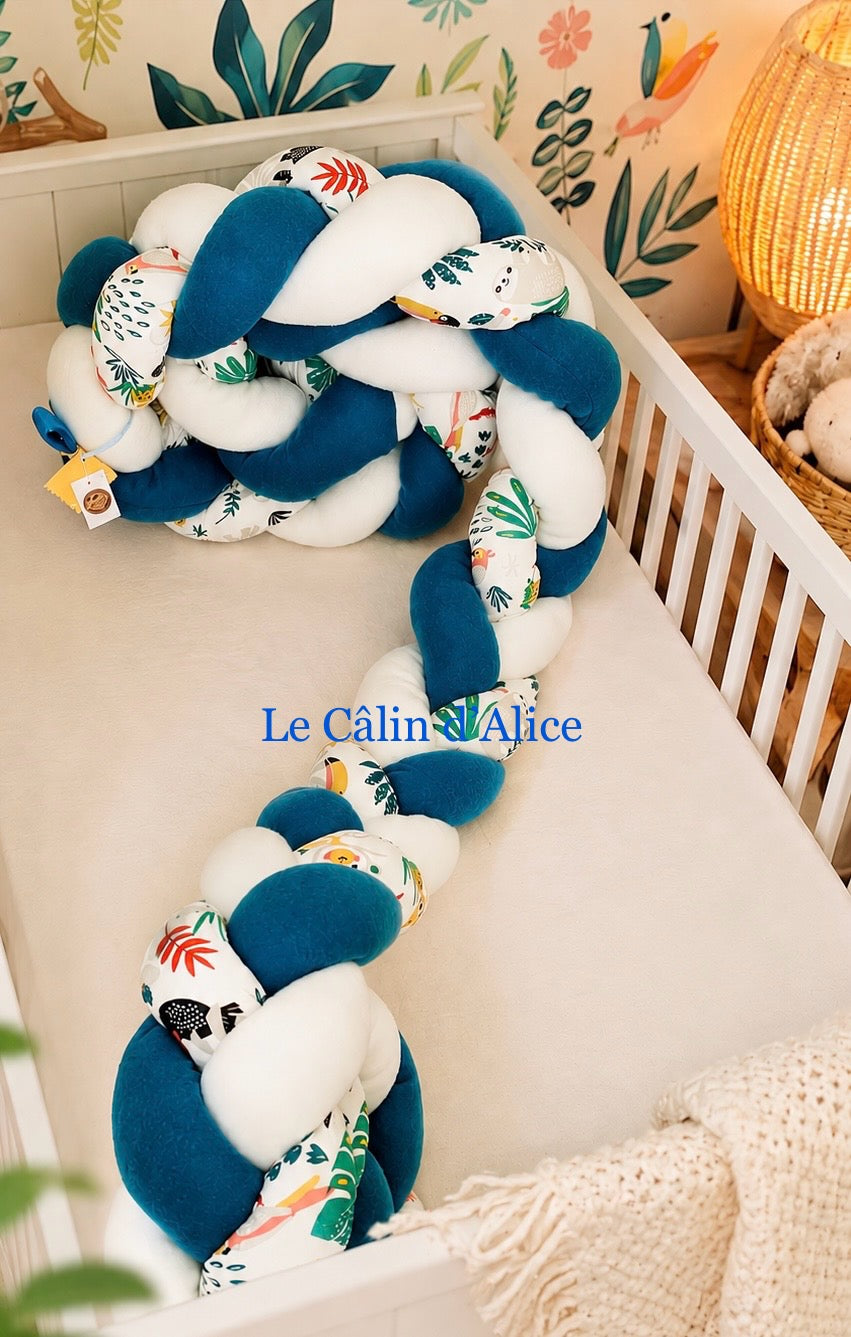 Tresse de lit 3 brins motif jungle