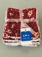 Lot de 8 Lingettes Lavables Bébé Motif Fleuri Fond Rouge – Coton Oeko-Tex Fait Main | Cadeau Naissance