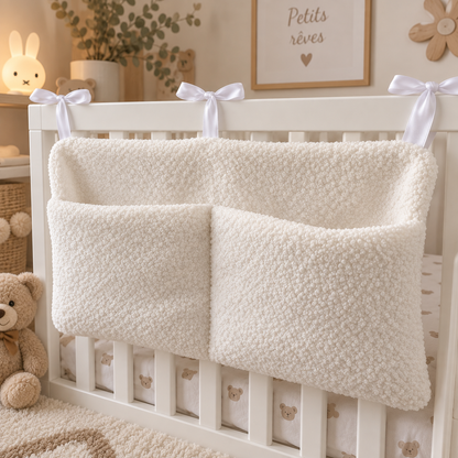 Range-doudou blanc pour chambre de bébé, 45 x 22 cm