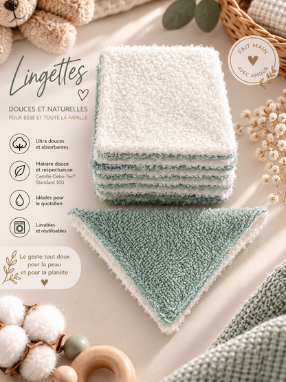 Lingettes bouclette blanc