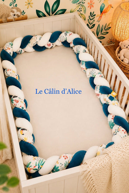 Tresse de lit 3 brins motif jungle