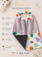 Bavoir élastique pour cantine - crèche motif fruit