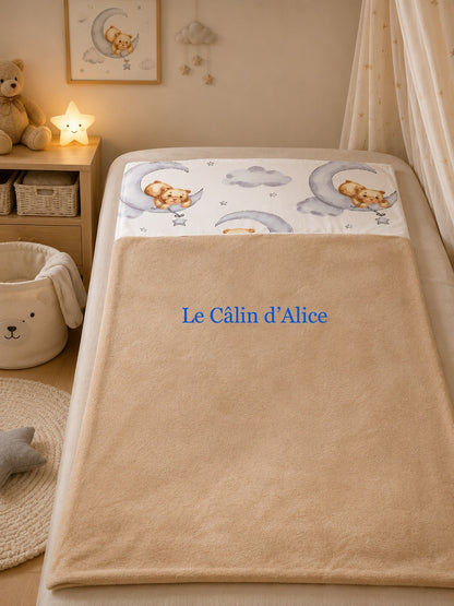 Ensemble Cocon Bébé – Réducteur de Lit, Tresse, Nœud et Couverture Assortis