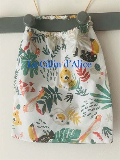 Bavoir élastique motif Jungle - Bavoir Cantine