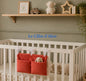 Range Doudou Bébé ultra doux couleur terracotta – Organisateur de Lit Fait Main | Cadeau Naissance