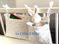 Range Doudou Bébé Motif Étoiles – Organisateur de Lit Fait Main | Cadeau Naissance